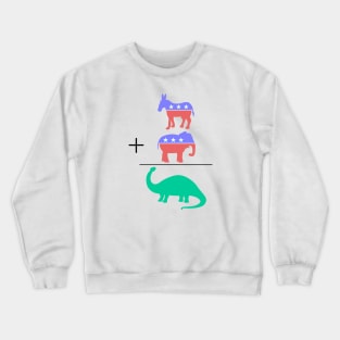 Donkey + Elephant = Dinosaur Crewneck Sweatshirt